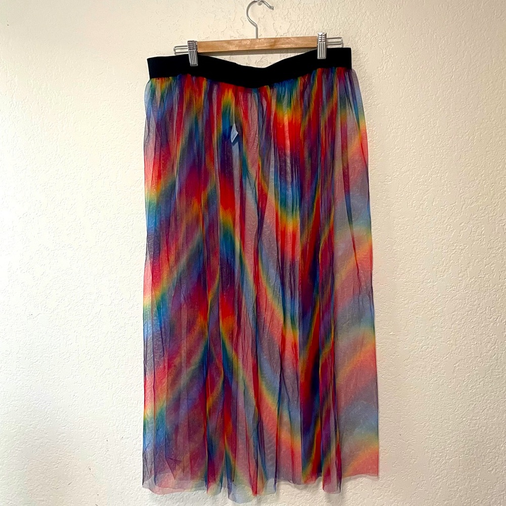 SHEIN Tulle Rainbow Skirt 2XL